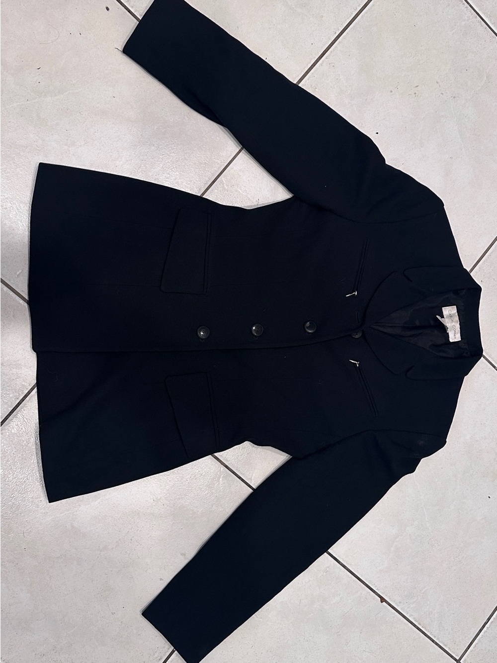 Vtg Casual Corner Black 100% Wool Blazer Women’s Size 10 90s Quiet Luxury Prep - Picture 4 of 10